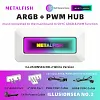 METALFISH ARGB Fan HUB Splitter With 4Pin PWM For Computer Cooling SYNC CPU Radiator 5V 3Pin LED Light Strip Remote Controller