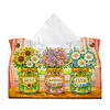 (24cm)Diamond Art Tissue Box DIY PU Napkin Cover for Home(best grandma ever)