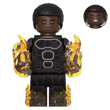 Human Torch (Fant4stic) Fantastic Four Custom Marvel Superhero Minifigure Minifigure Bricks monstertoys