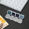 28 Lattices Transparent Container Diamond Painting Accessories Storage Box