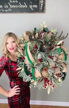 🔥Last Day 49% OFF🦌Christmas Large winter rustic deer wreath🎄-mysite-Adracos