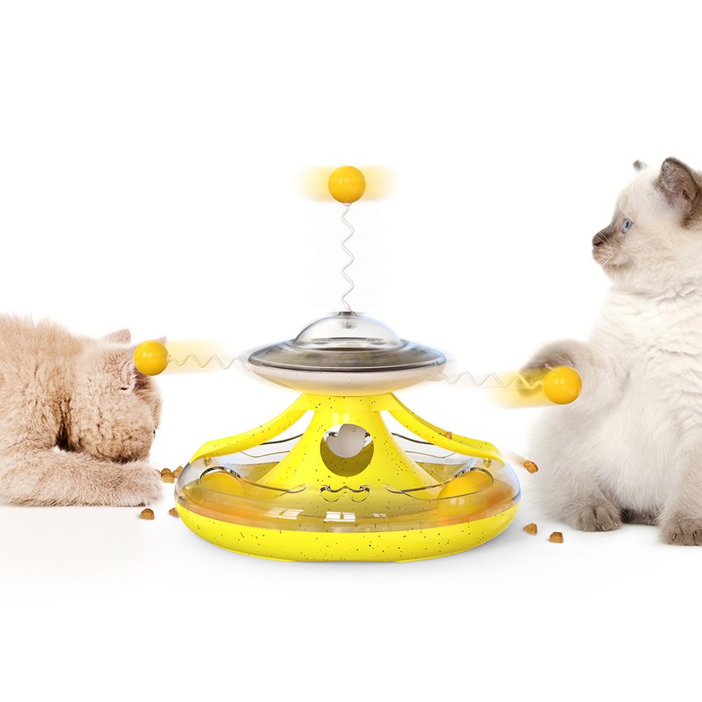 circular turntable cat toy