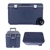 [US Local Warehouse] 70L White Cooler with Wheels Hard Shell Ice Chest Keep Food Warm Rolling Wheeled Camping Cooler for Beach Drink Beverage Picnic Fishing
