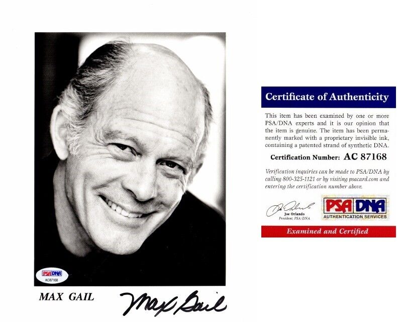 Max Gail Signed - Autographed Portrait - Head Shot 8x10 inch Photo Poster painting - PSA/DNA COA