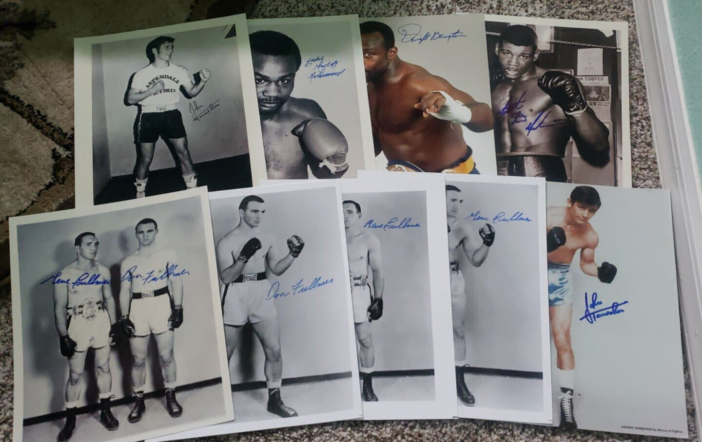 8x10 Boxing Boxers Photo Poster painting Hand Autographed Signed - Lot of 9