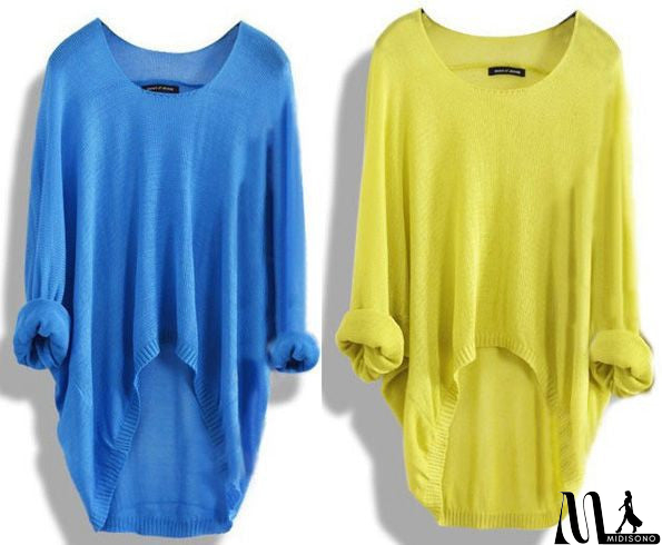 MidiSono - Long-Sleeved Knit Blouse Knit Shirt Hollow