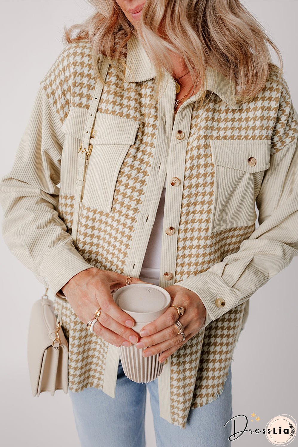 Houndstooth and Corduroy Shacket