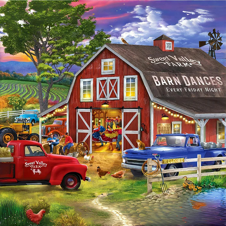 Farm Life 40*40cm (Canvas) Full Round Drill Diamond Painting gbfke