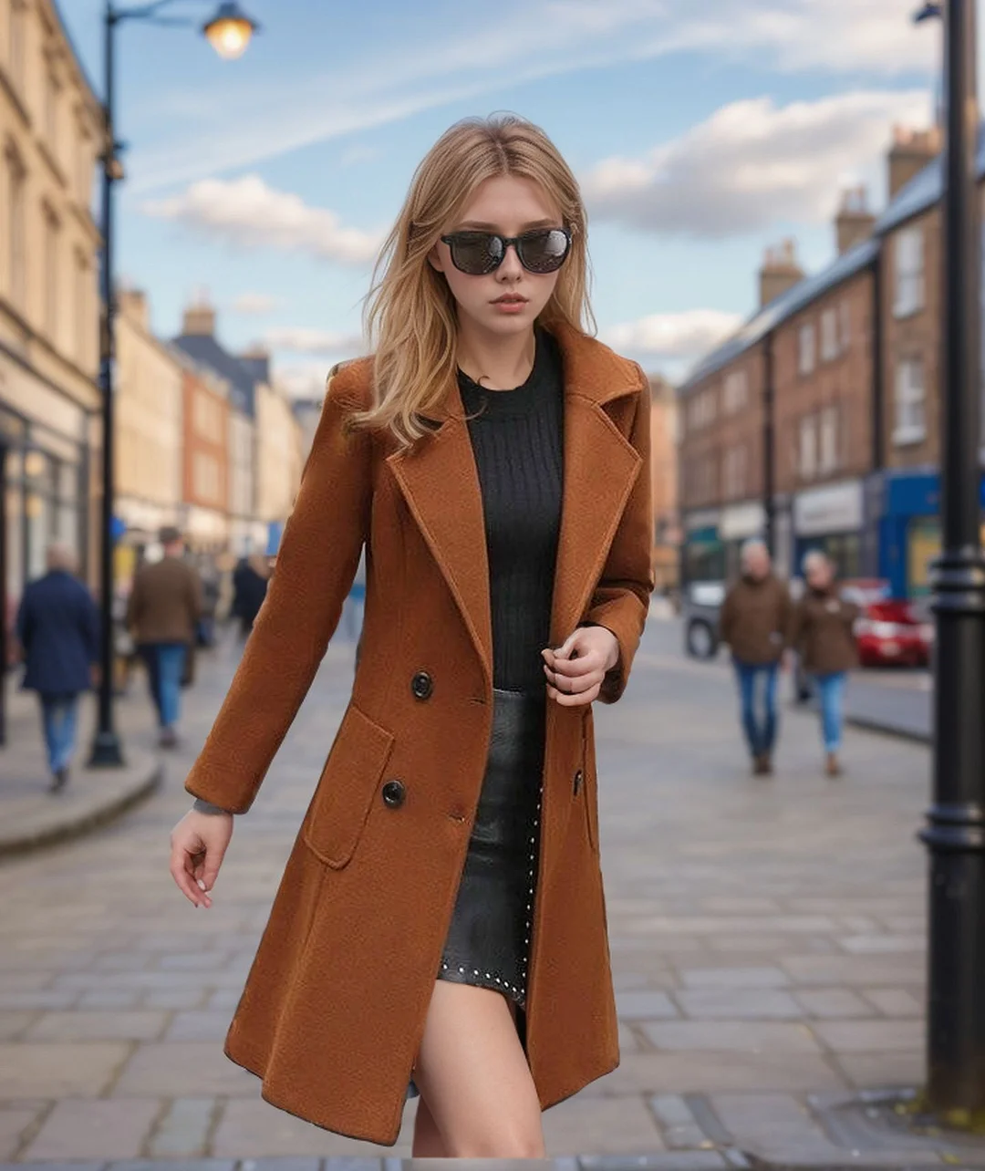 Nigikala Nigikala Winter Korean Version Slimming Fashion Temperament Waist Hair Lady's Coat