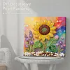 (25x25cm)DIY Pearl Painting Sunflower Framed Handmade Pearl Material Art Kit Living Room Decor