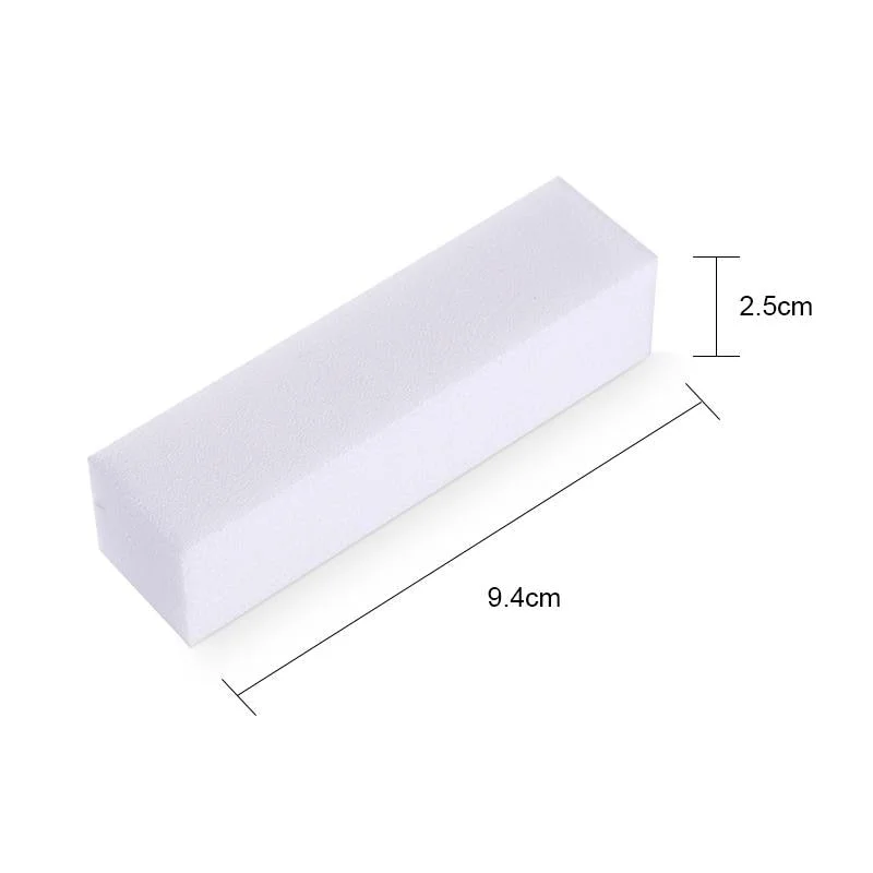 White Nail Art Buffers Sanding Block Buffing Grinding Polishing Block Nail File Buffer Pedicure Professional Nail Art Tool-Nail Inspo