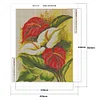 Diamond Painting -DIY Full Square Drill Red White Flower(50*40 CM)