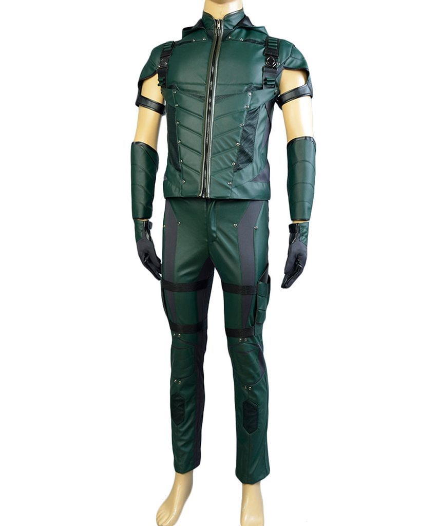 Green Arrow Season 4 Leather Cosplay Costume No Quiver