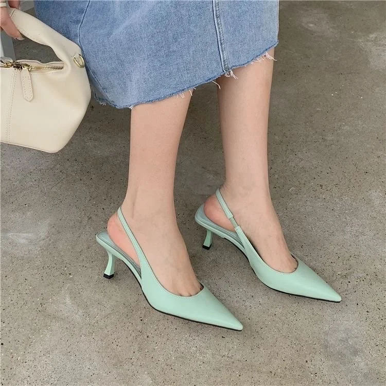 Wongn Wongn Summer New Korean Version Of Web Celebrity Ins Most Popular Pointed Shallow High Heels With Single Shoes Women