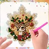 6PCS Snowflake Xmas Set DIY Pearl Diamond Painting Christmas Fridge Magnets, Sparkling Rhinestone Refrigerator Magnet Craft Kit for Home Decor & Gifts
