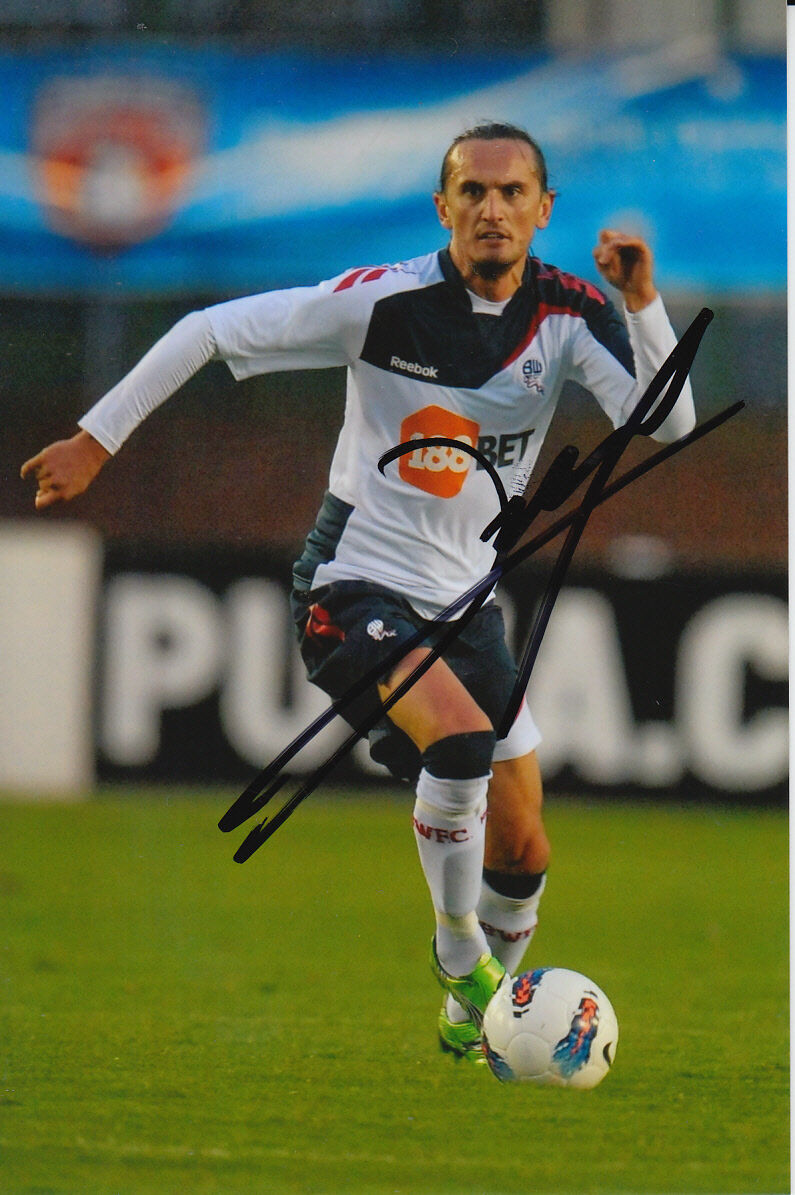 BOLTON HAND SIGNED TUNCAY 6X4 Photo Poster painting.