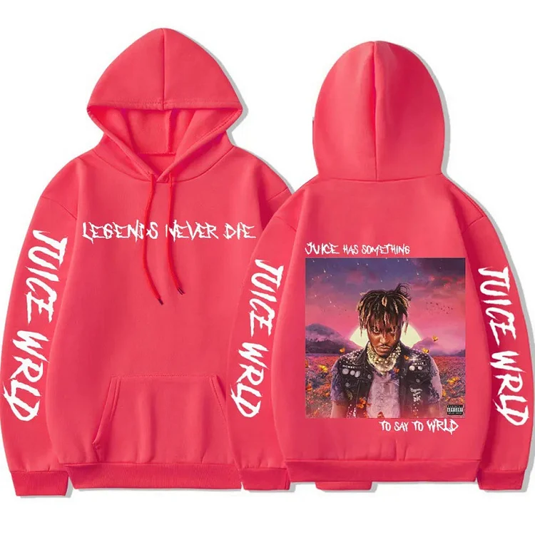 Rapper Juice Wrld Letter Printed Hoodies Sweatshirts at Hiphopee