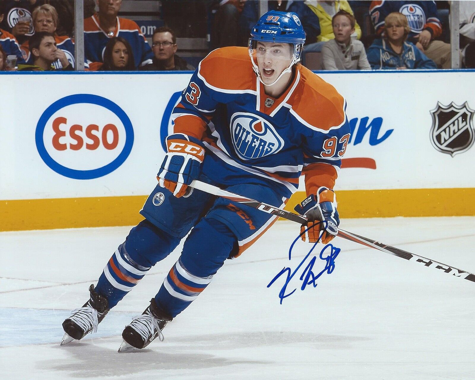 Ryan Nugent-Hopkins Signed 8x10 Photo Poster painting Edmonton Oilers Autographed COA C