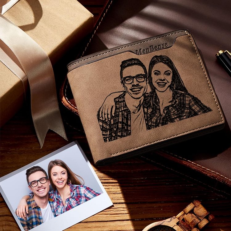 Personalized Biography Lettering Wallet Creative Couple Theme Gift