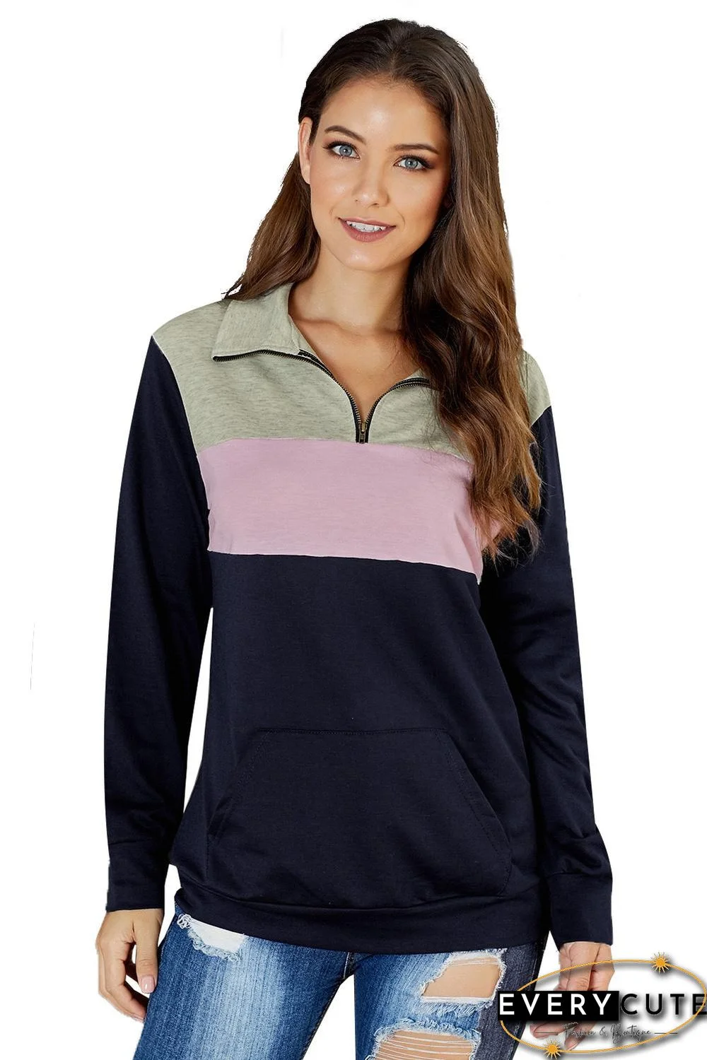 Pink On the Go Quarter Zip Pullover