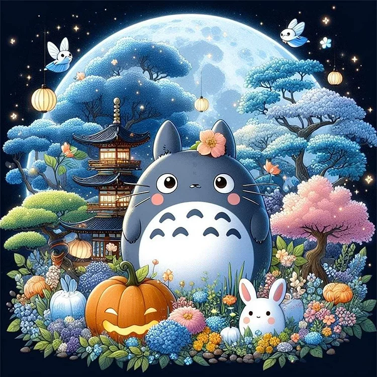 YiShu】Totoro - 11CT Stamped Eco-Friendly Cotton Thread