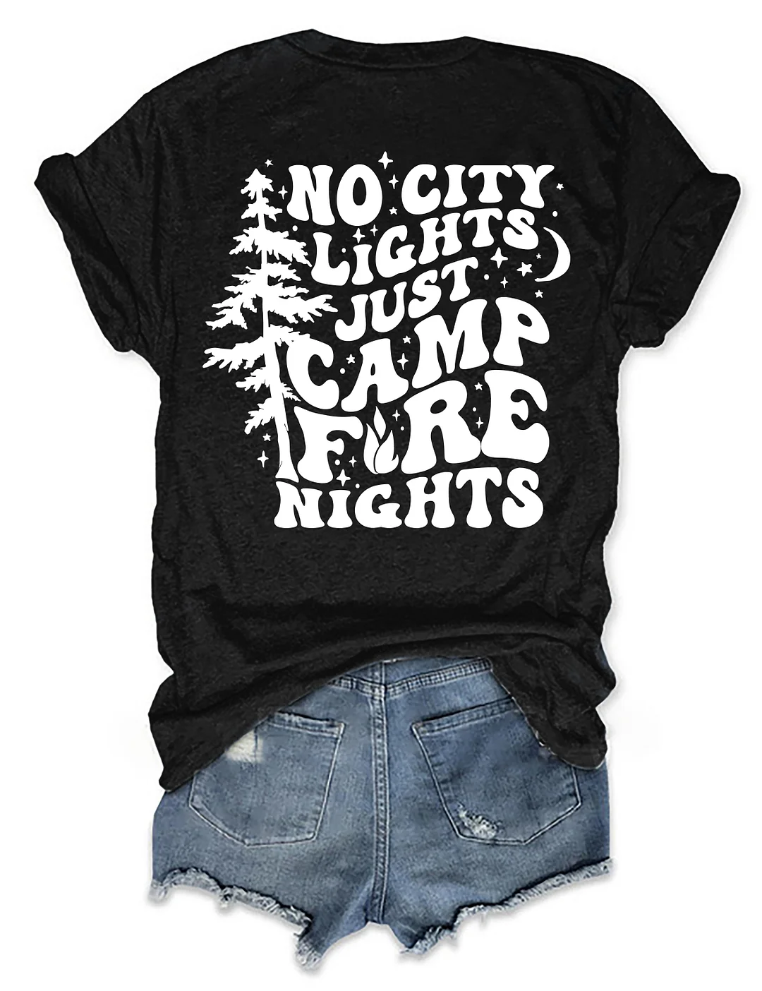 No City Lights Just Camp Fire Nights T-shirt