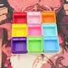 9-Square Diamond Art Painting Tray 3D Printed Colorful Rhinestone Tray Organizer Lightweight & Portable for DIY Crafts Nail Dotting Tools (Multicolor)