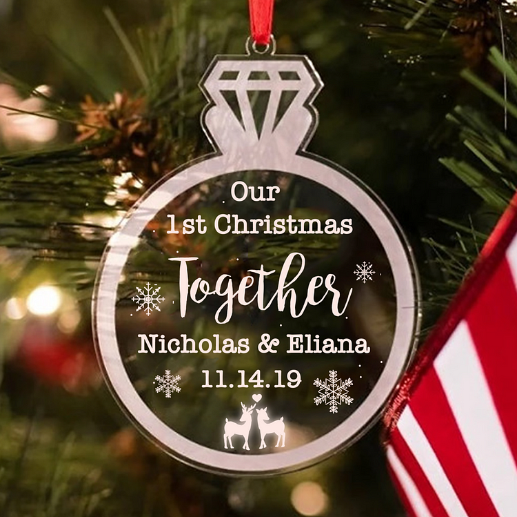 Personalized Our First Christmas Together Ornament for Couple