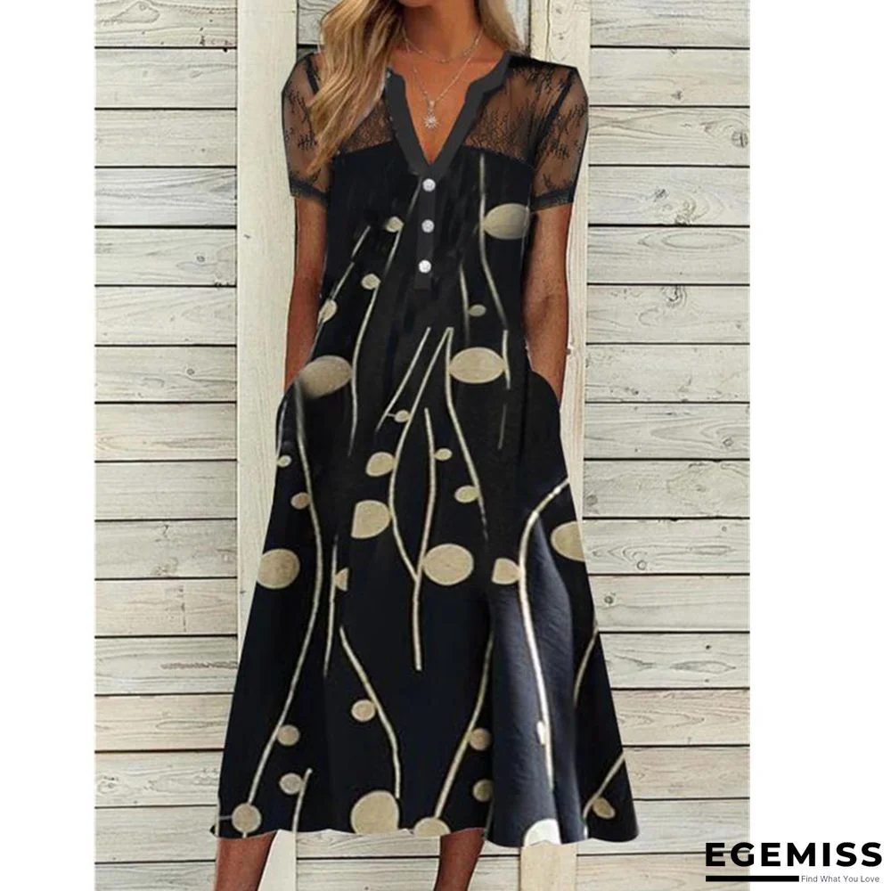 Printed Lace Strapless Sexy Dress Black Dresses | EGEMISS