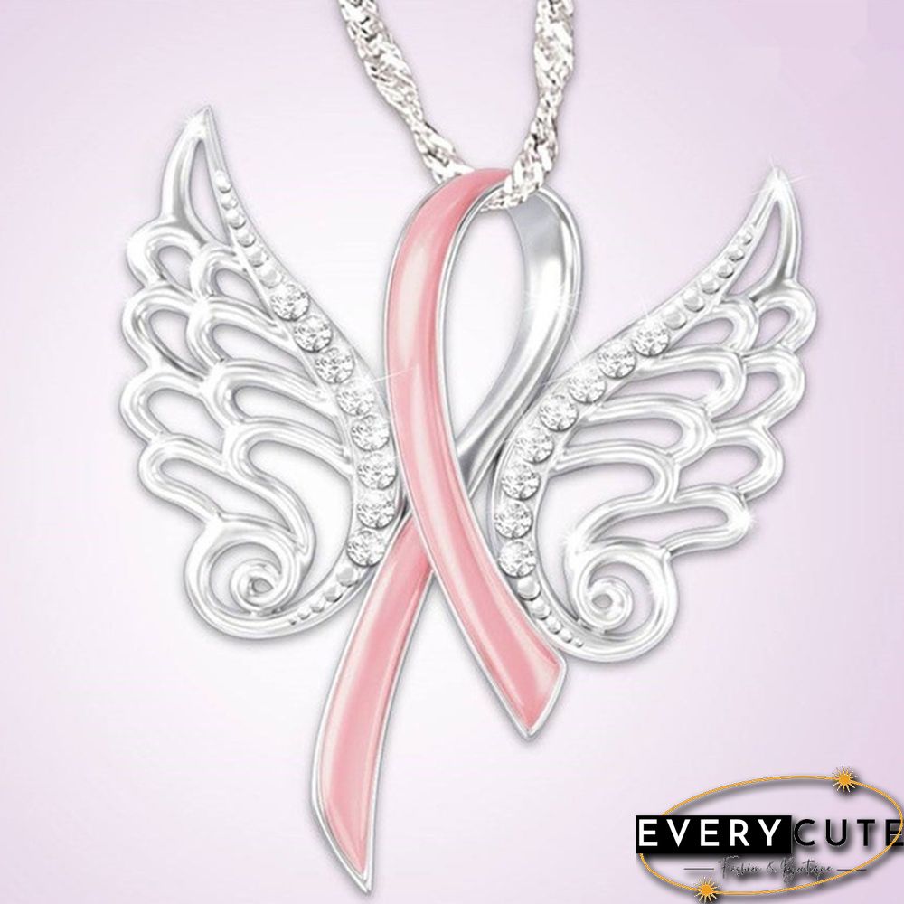 Angel Wings Two-tone Heart Necklace New Accessories