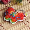 Butterfly Beaded Counted Cross Stitch Ornament Kit Cross Stitch Bead Keychain (A)