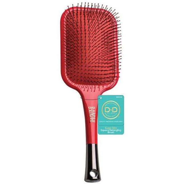 D&D Light Square Paddle Brush Coral Soft Detangling Bristle