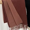 Plain Dual Colors Women Men Unisex Tassels Scarf Shawl