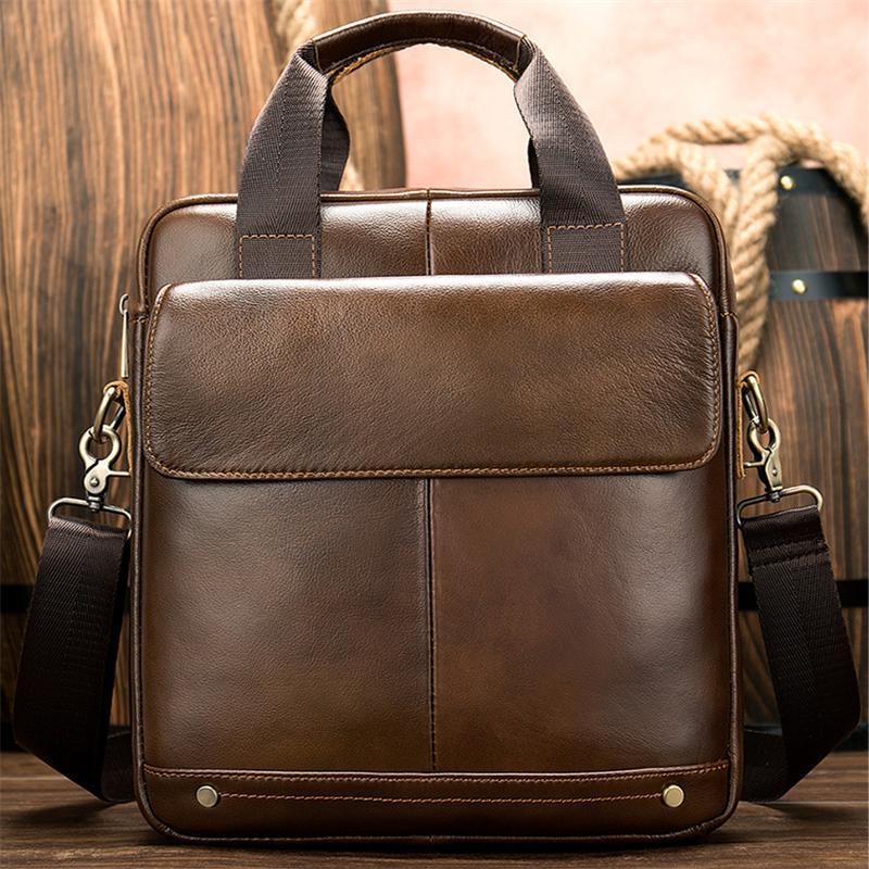 Decent Retro Casual Leather Handbag Solid Color Shoulder Bag Crossbody Bag