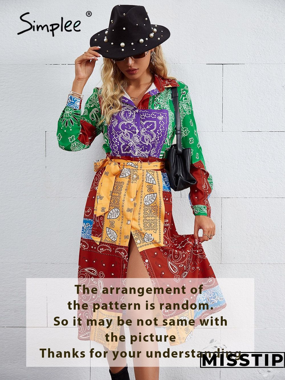 V-neck long sleeves lace up buttons floral beach maxi shirt dress women Holiday split sash dresses Print loose vestidos