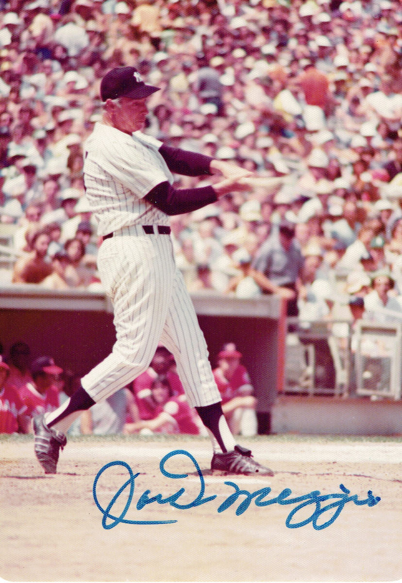 Joe DiMaggio Signed NY Yankees Authentic Autographed 3.5x5 Photo Poster painting PSA/DNA #B55582