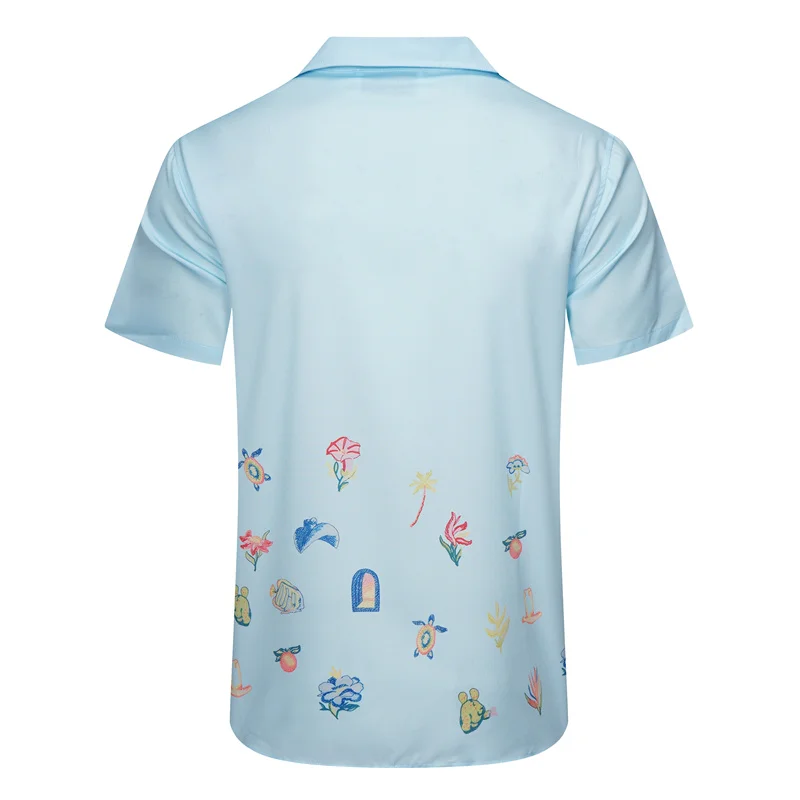 Casablanca 2023SS New Product Silk Short Sleeve Shirt