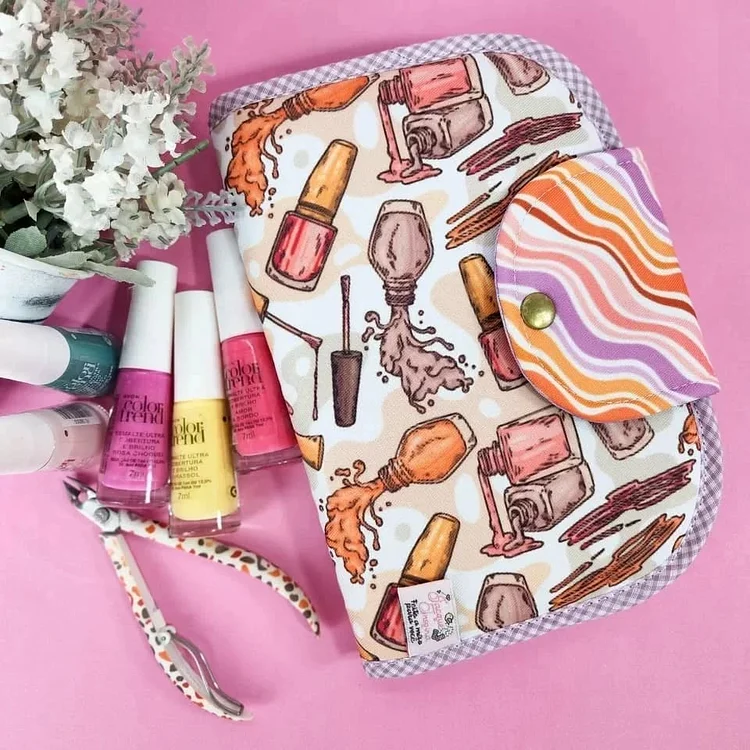Manicure Tool Bag Sewing Template - Include Instructions