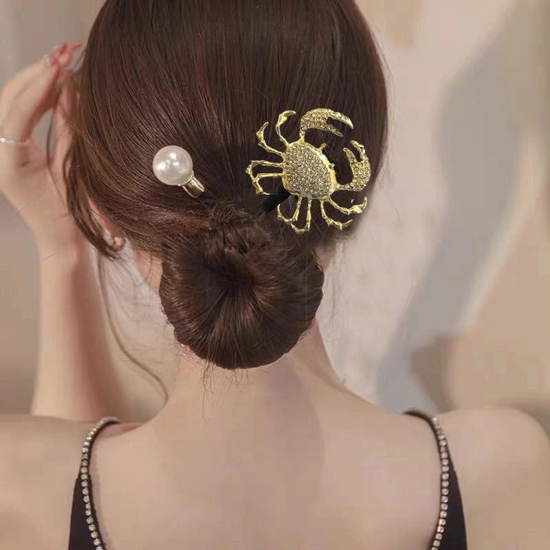 Women’s Minimalist Peacock Feather Flower Alloy Plating Inlay Rhinestones Hair Band