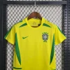 2002 Retro Kids Size Brazil Home Soccer Jersey 