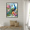 5D DIY Full Round Drill Diamond Painting Garden Peacock Decor Art Craft 40x50cm