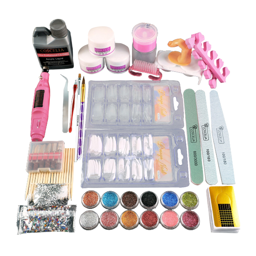

Pro False Nail Horn Brush Acrylic Powder Manicure Tool Rhinestone Kit Eu, 501 Original