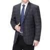 Men's Plaid Business Casual Woolen Blazer
