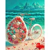 Diamond Painting-DIY Full Round Drill Rose Bike