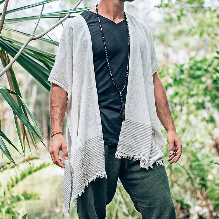 Men's Linen Casual Cape 4063
