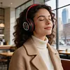 Bluetooth-compatible 5.3 Wireless Over Ear Headset with Colorful LED Lights Wireless Headphones HiFi Stereo Headphones for Classroom Home Office PC Mobile Phone Adults