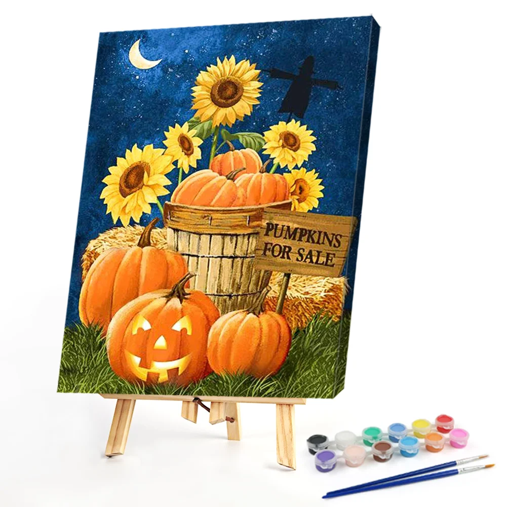 Pumpkin Sunflower - Paint By Numbers(50*40CM)