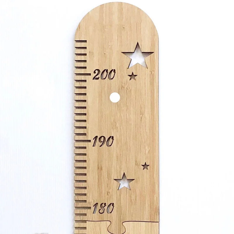 INS Nordic Wooden Height Ruler Kids Room Decoration Baby Growth Chart Measure Hanging Rulers Nursery Wall Ornaments Photo Props