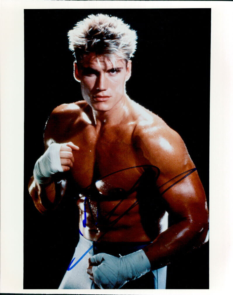 Dolph Lundgren (Rocky) signed authentic 8x10 Photo Poster painting COA