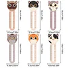(US Only)6pcs Cartoon Animal Pattern 2D/Flat DIY Diamond Painting Ruler Bookmark Set
